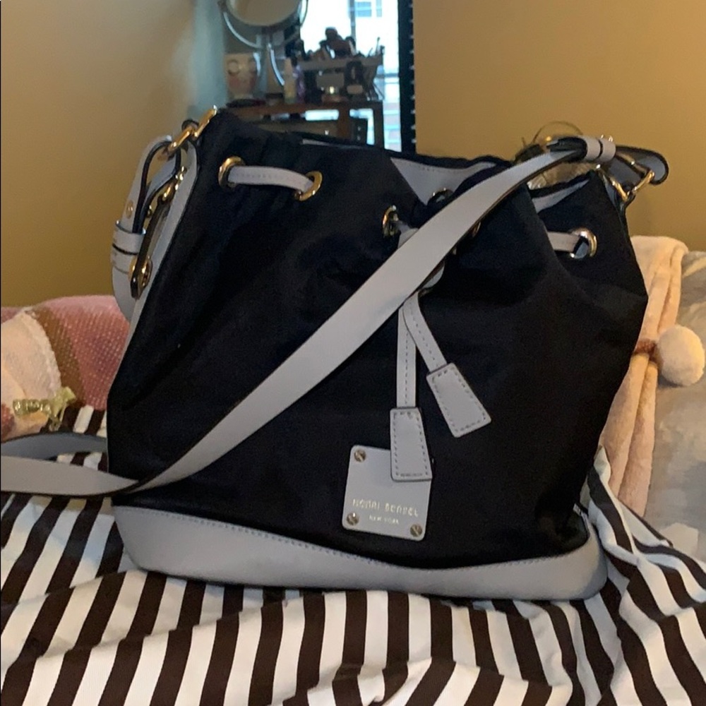 Black/Grey Henri Bendel bucket bag